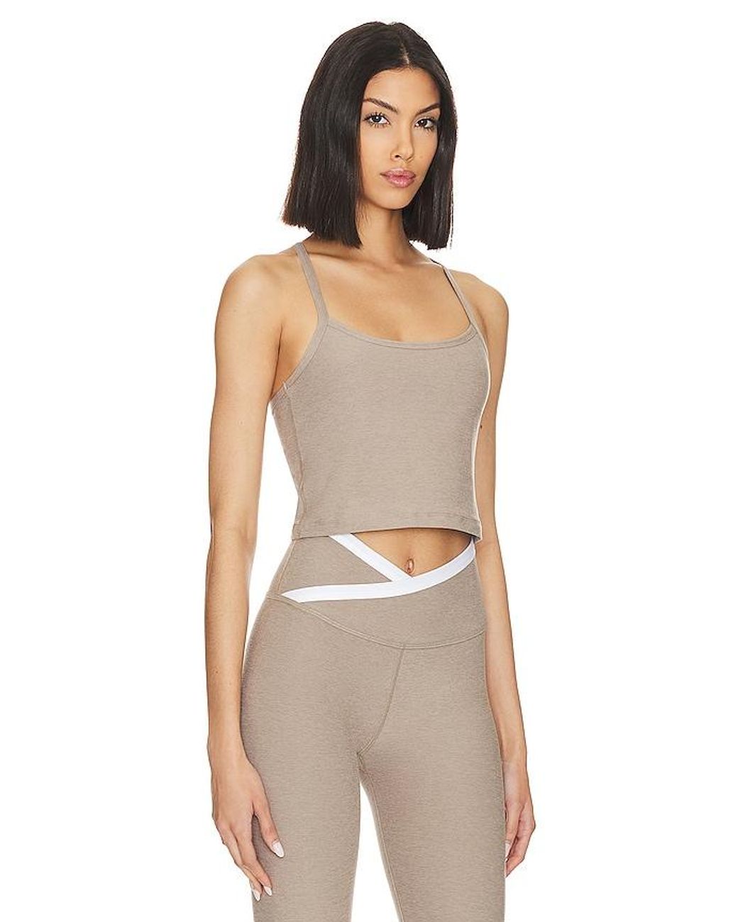 Beyond Yoga Natural Spacedye Slim Racerback Cropped Tank