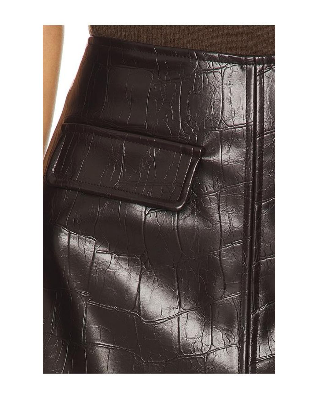 Blank NYC Black Faux Leather Mini Skirt