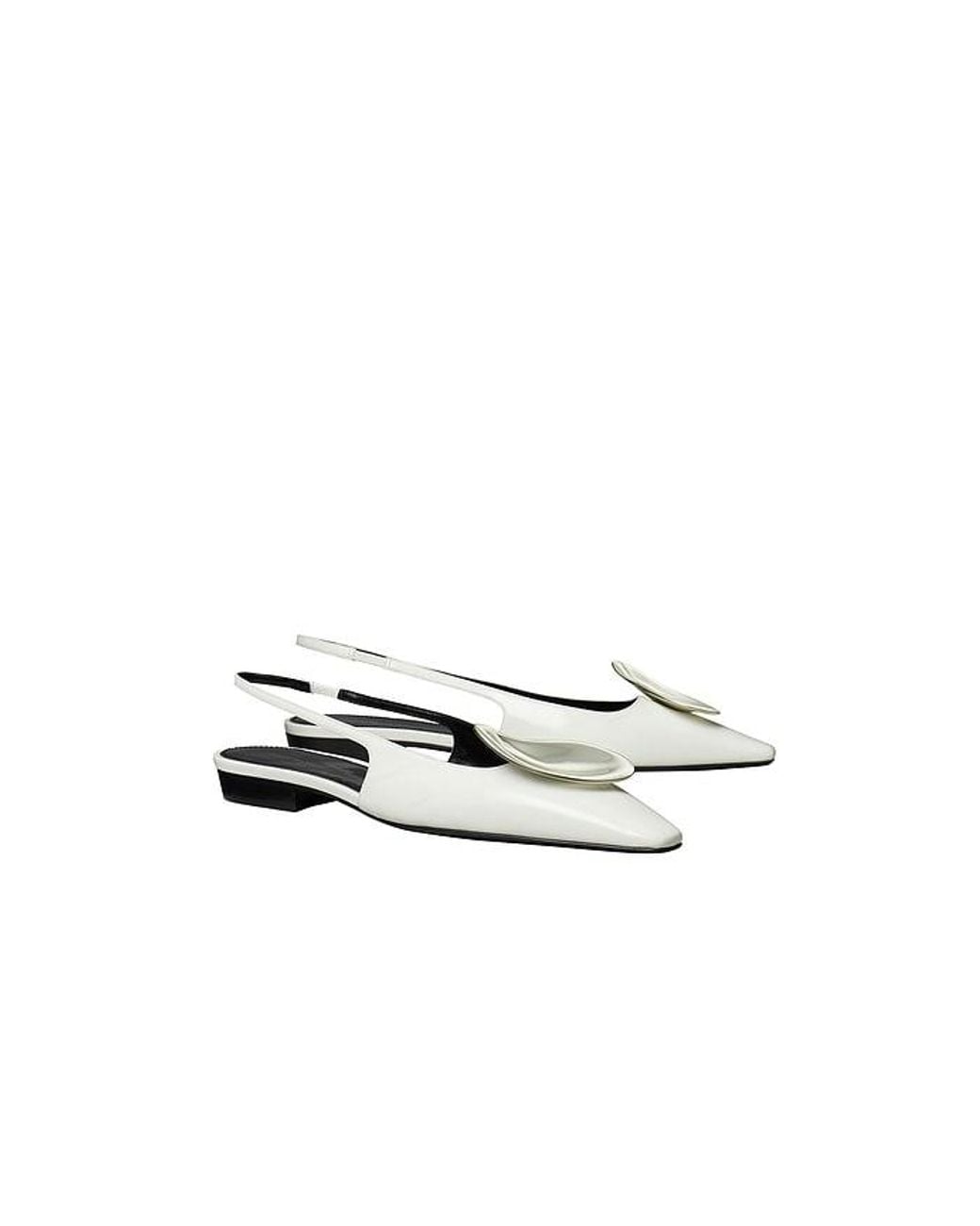 Tory Burch White Patos Slingback Flat