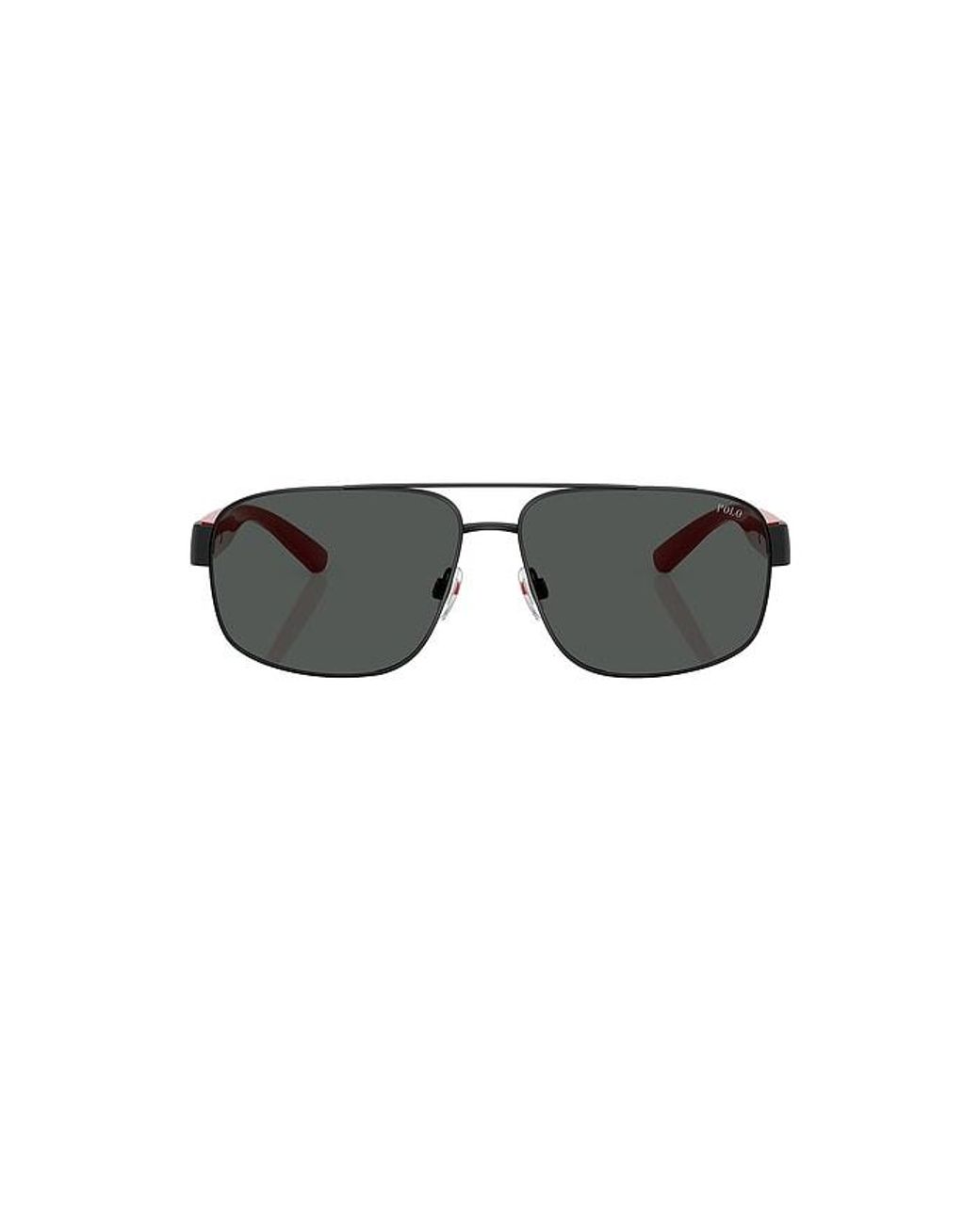 Polo Ralph Lauren Black Pilot Sunglasses for men