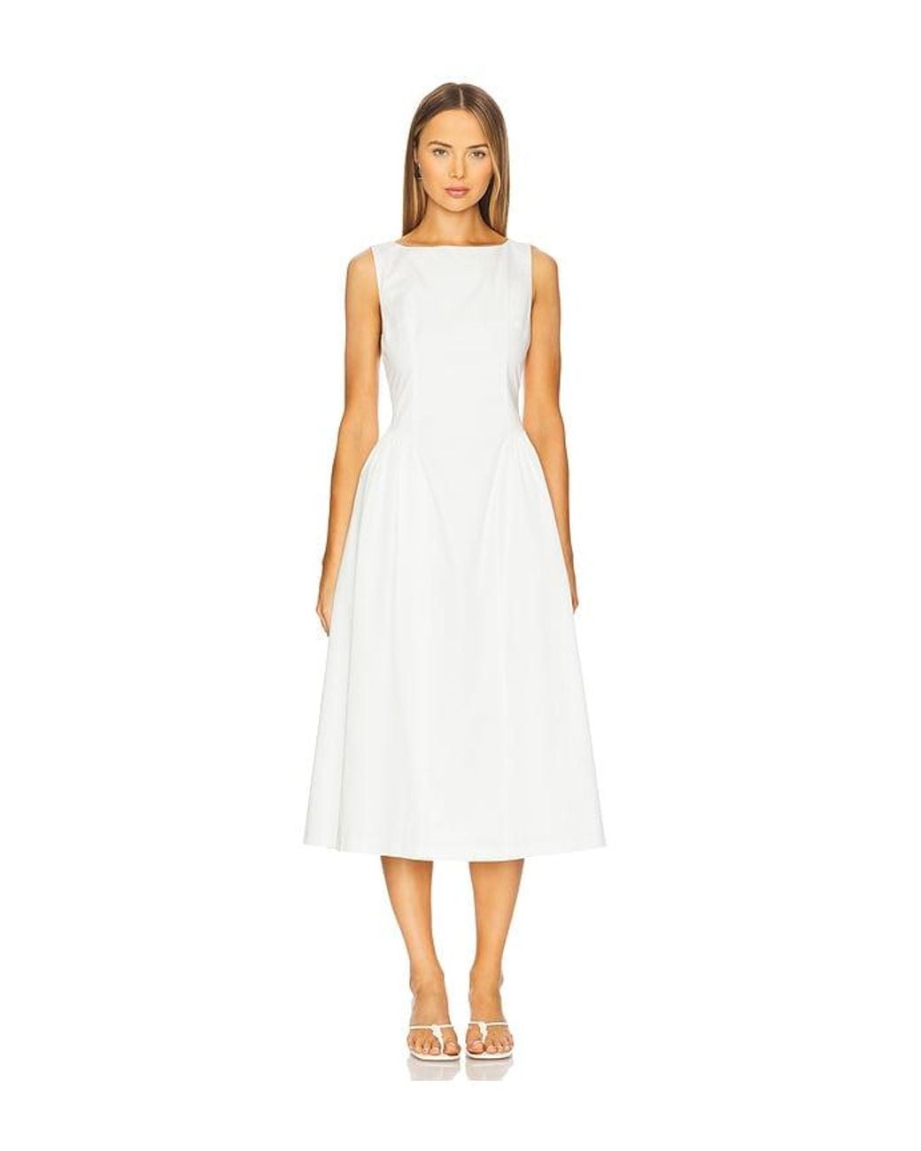 Elodie the Label White Lennon Poplin Dress