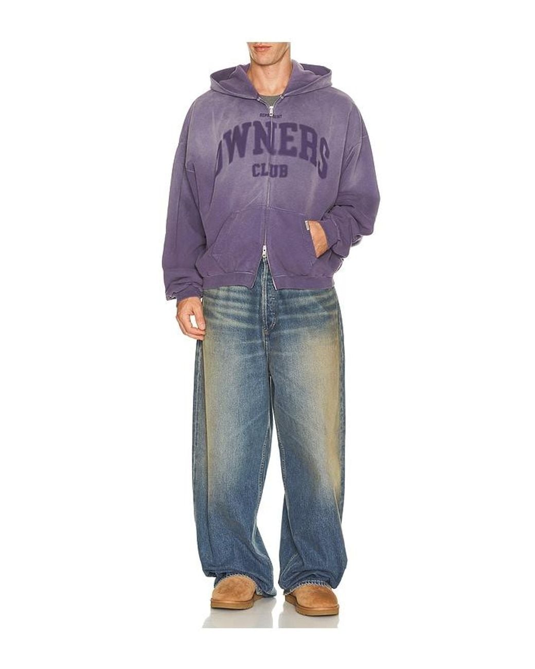 Represent Purple Owners Full Zip Hoodie for men