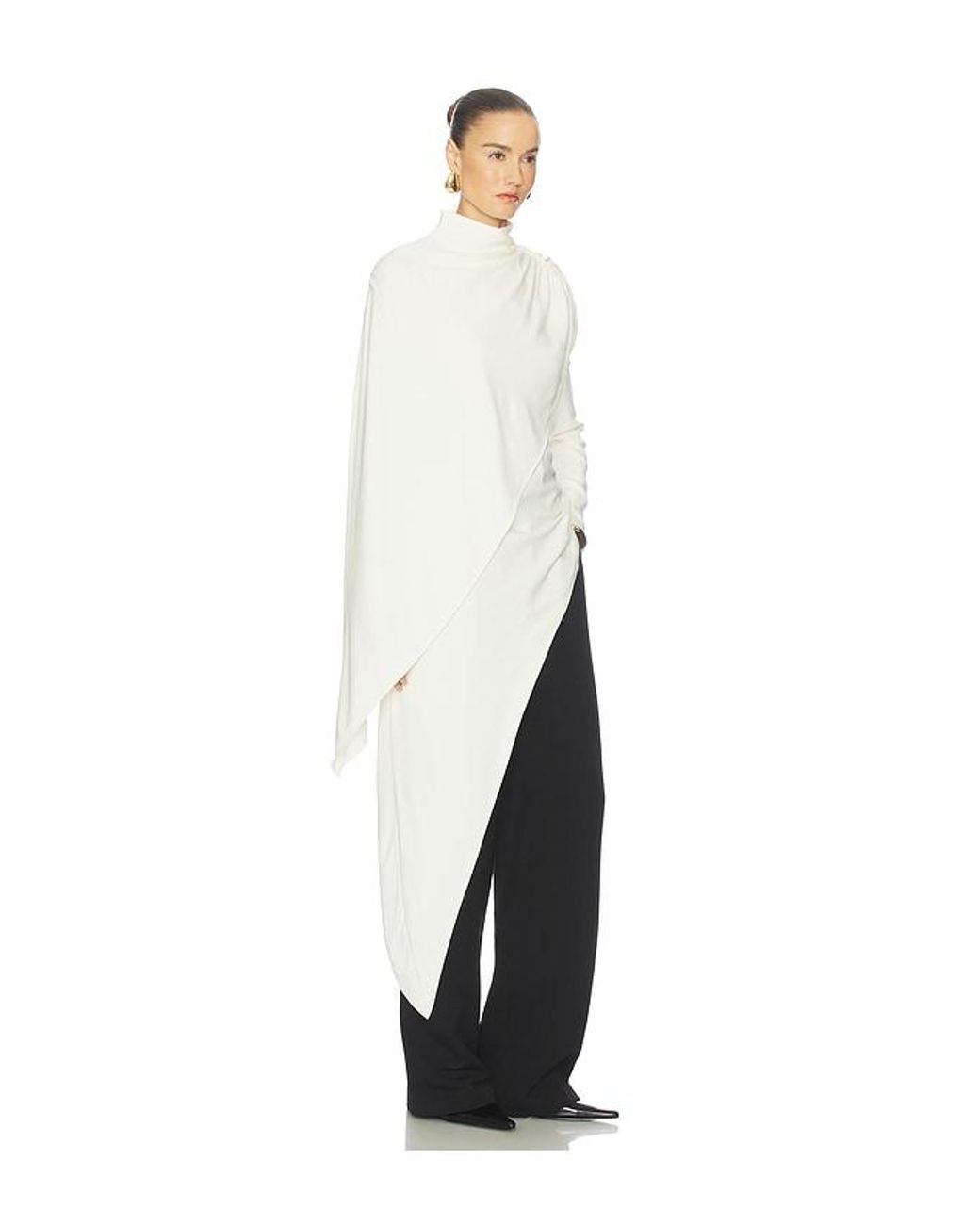 Helsa White The Wilhelmina Cape Top