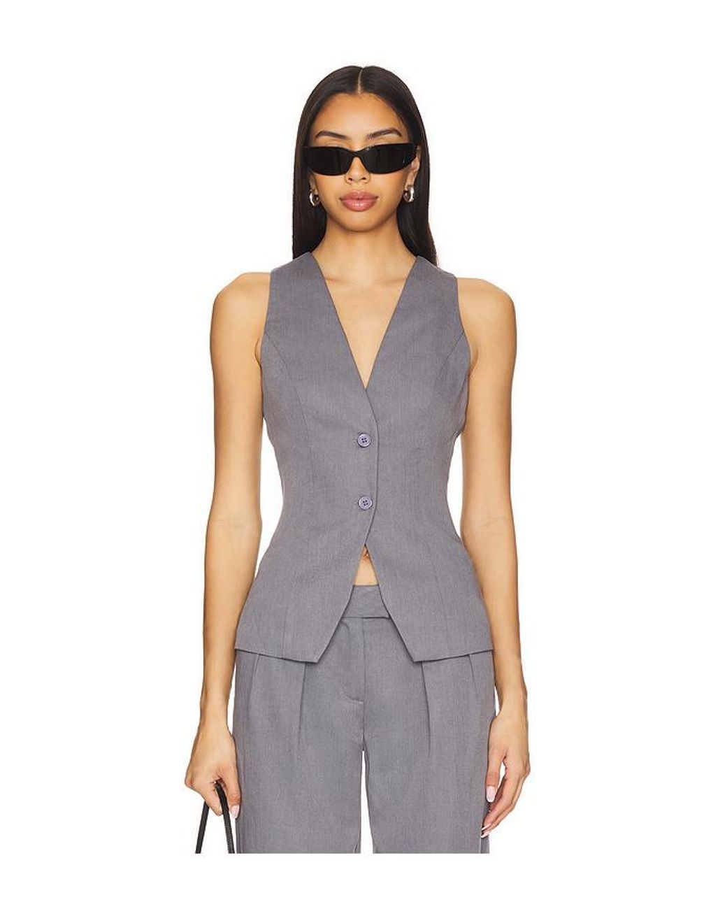 ALL THE WAYS Purple Libbi Open Back Vest