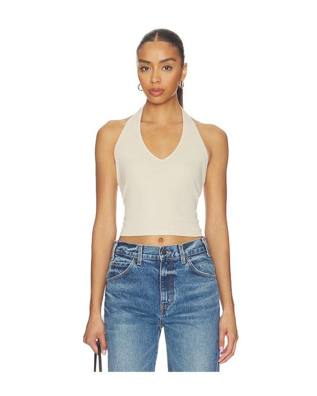 Nili Lotan Blue Britt Halter Top