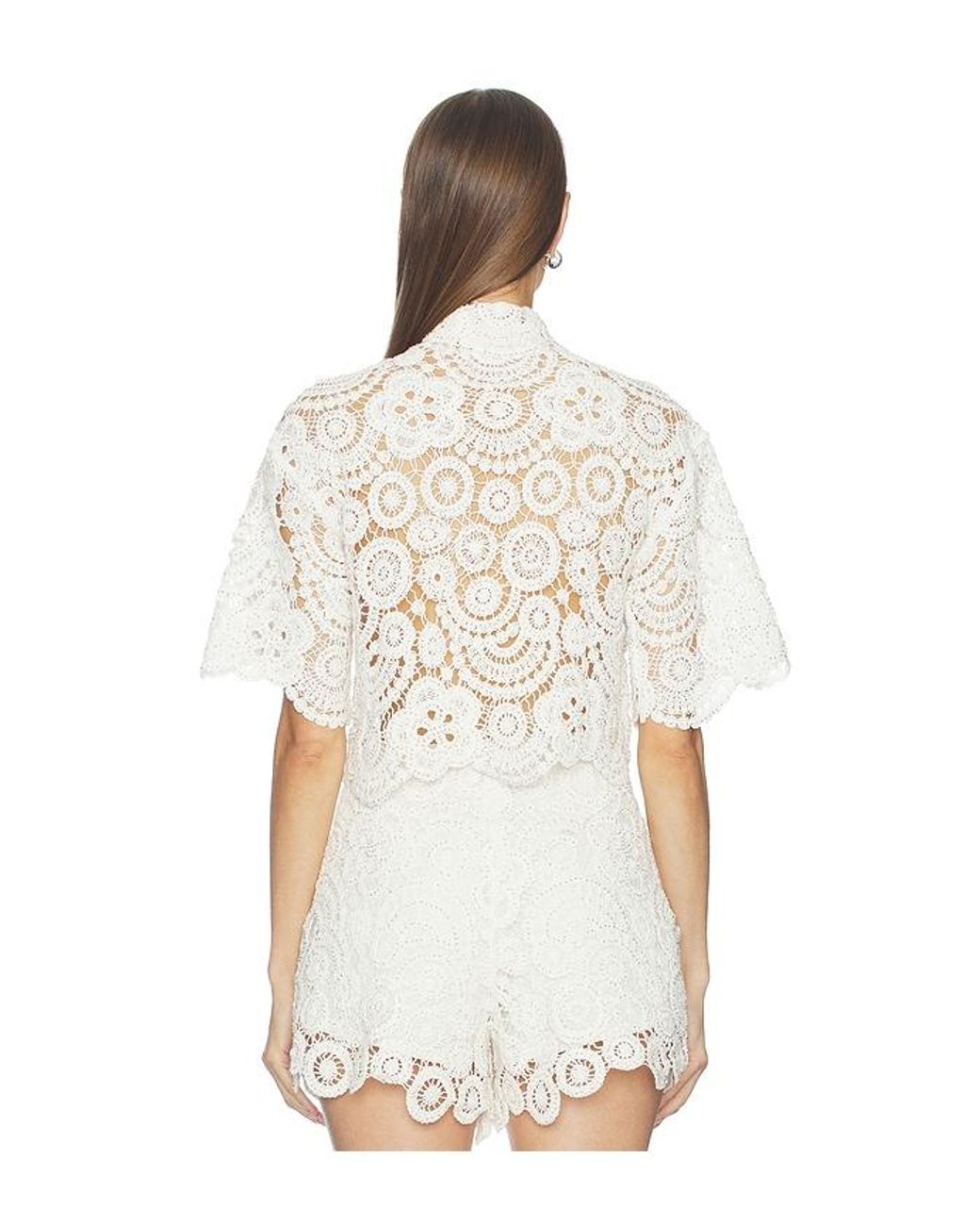 PATBO White Gal Embroidery Top