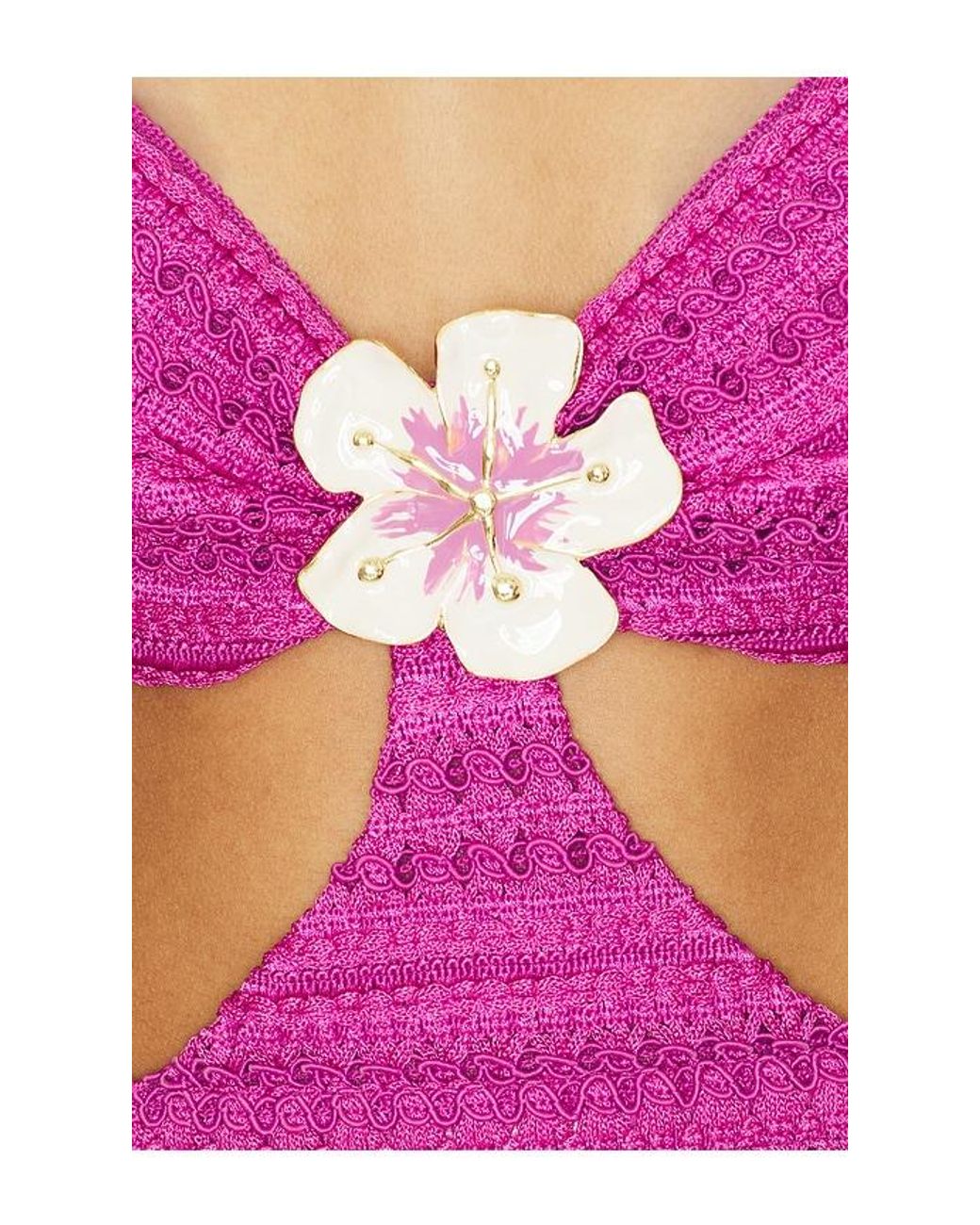 PATBO Pink Amethyst Fringe Mini Dress