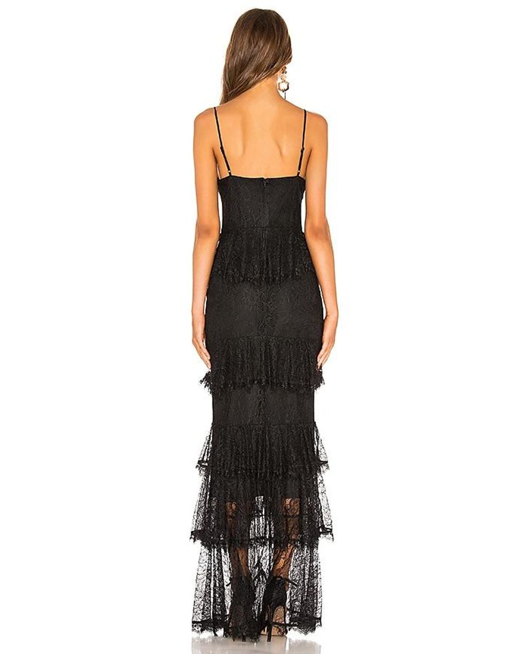MAJORELLE Black Zelda Fitz Gown