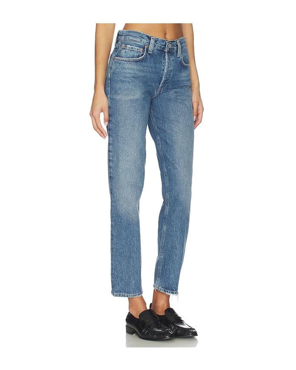 Agolde Blue Romney Mid Rise Jeans