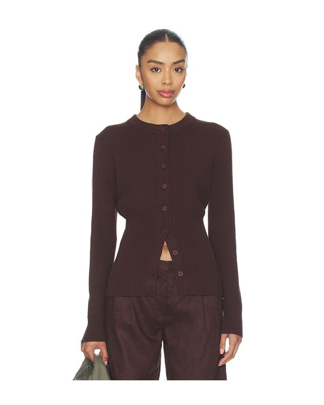 ALIGNE Purple Ruby Knitted Cardigan