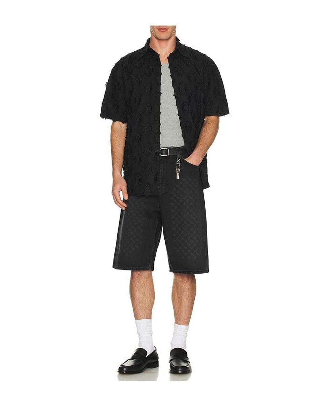 Daily Paper Black Trophy Shield Shirt for men