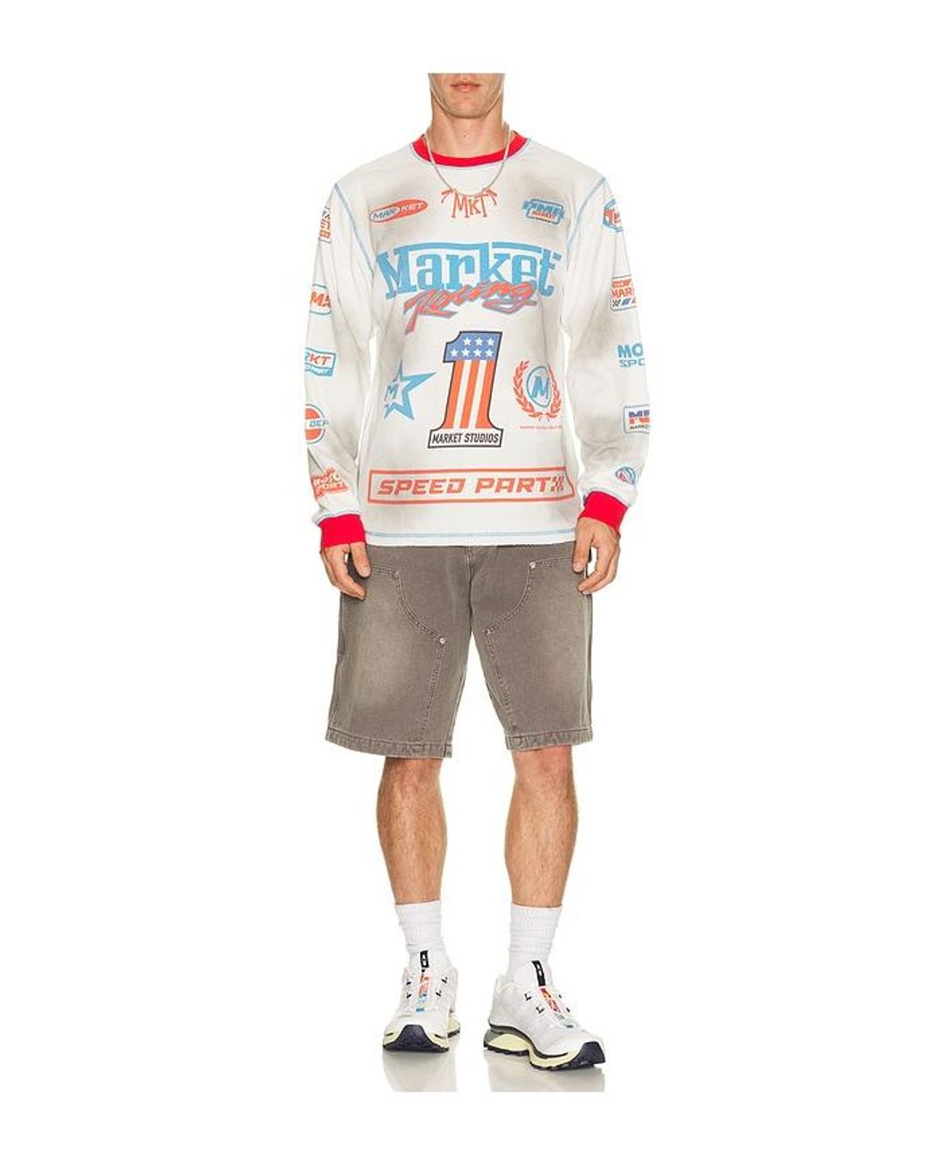 Market Gray Speed Part Thermal Long Sleeve Tee for men