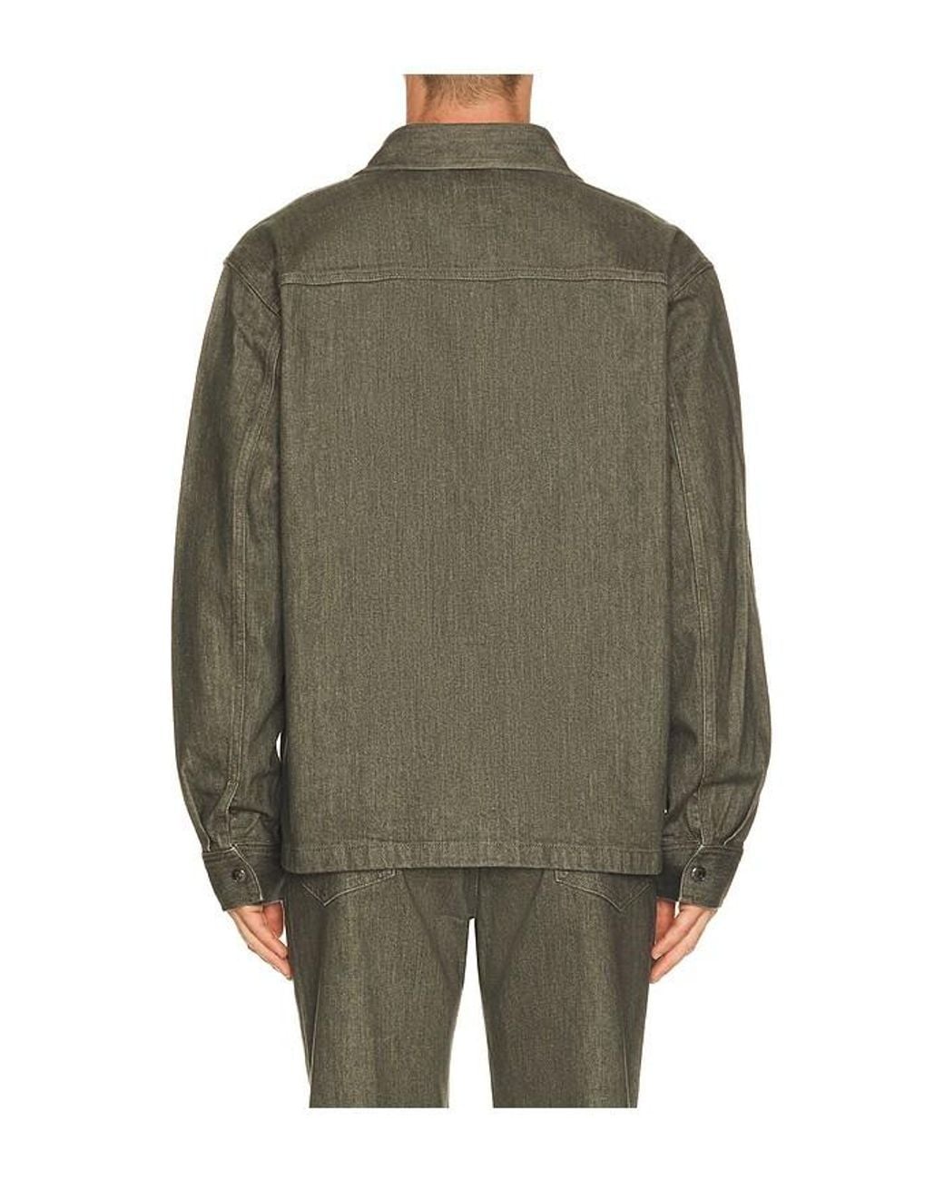 Theory Green Denim Overshirt for men