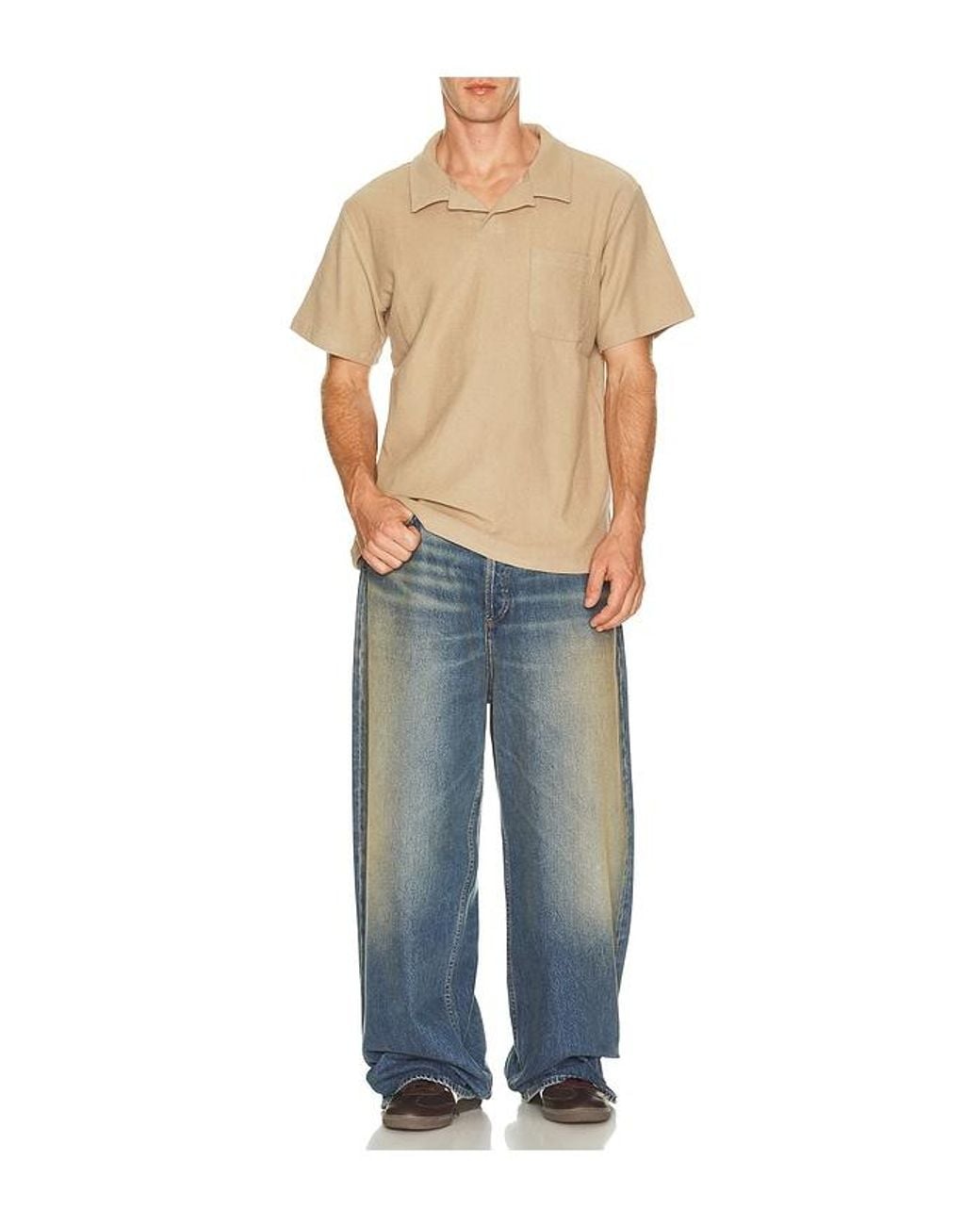Rhythm Blue Vintage Terry Polo for men