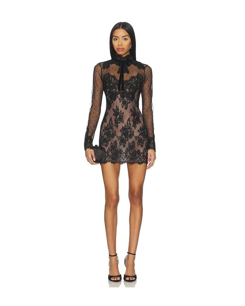 retroféte Black Faylin Lace Dress