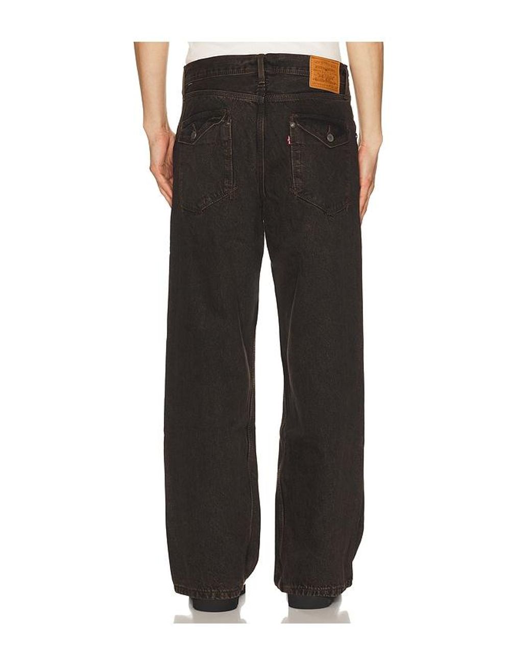 Levi's Black Twisted Baggy Wide Leg Jeans for men
