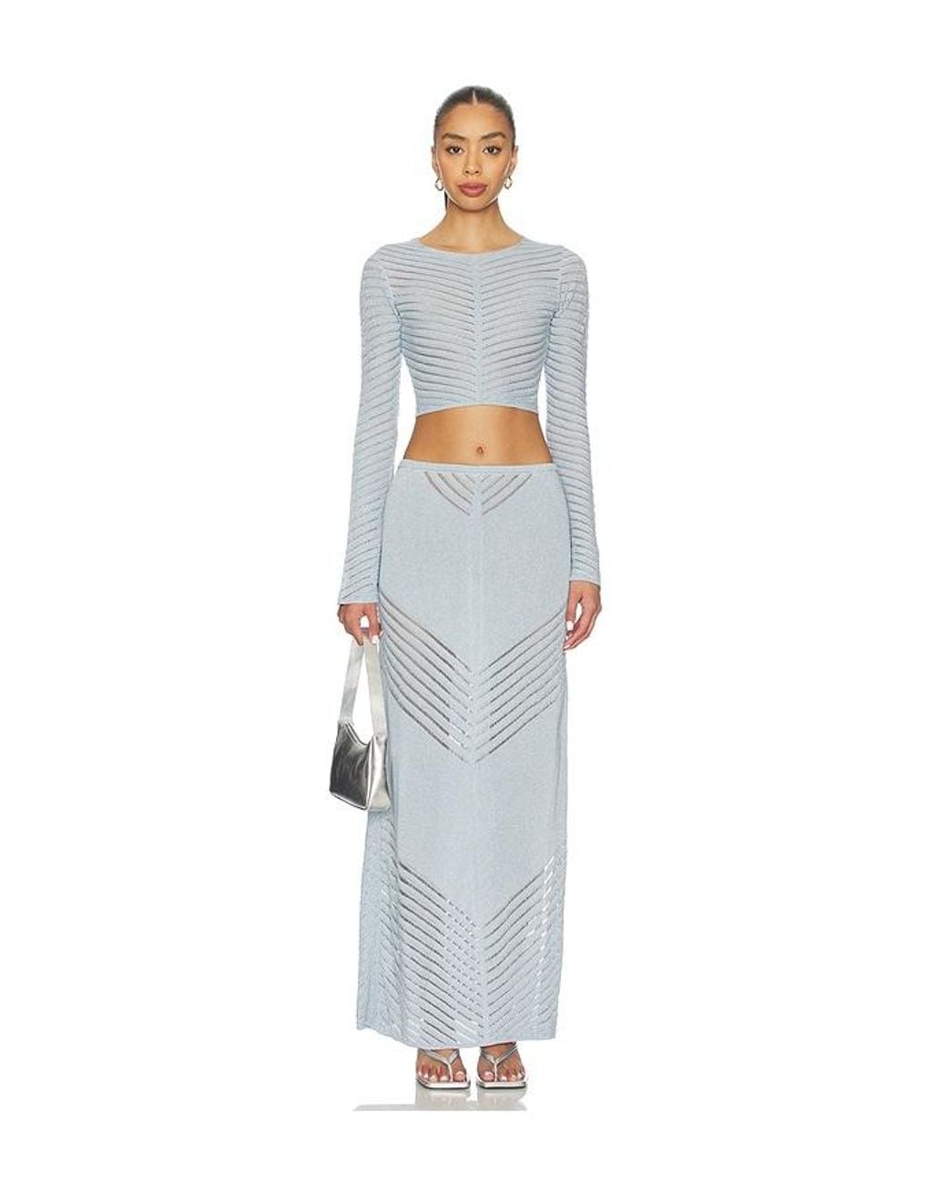 Devon Windsor White Raya Metallic Top
