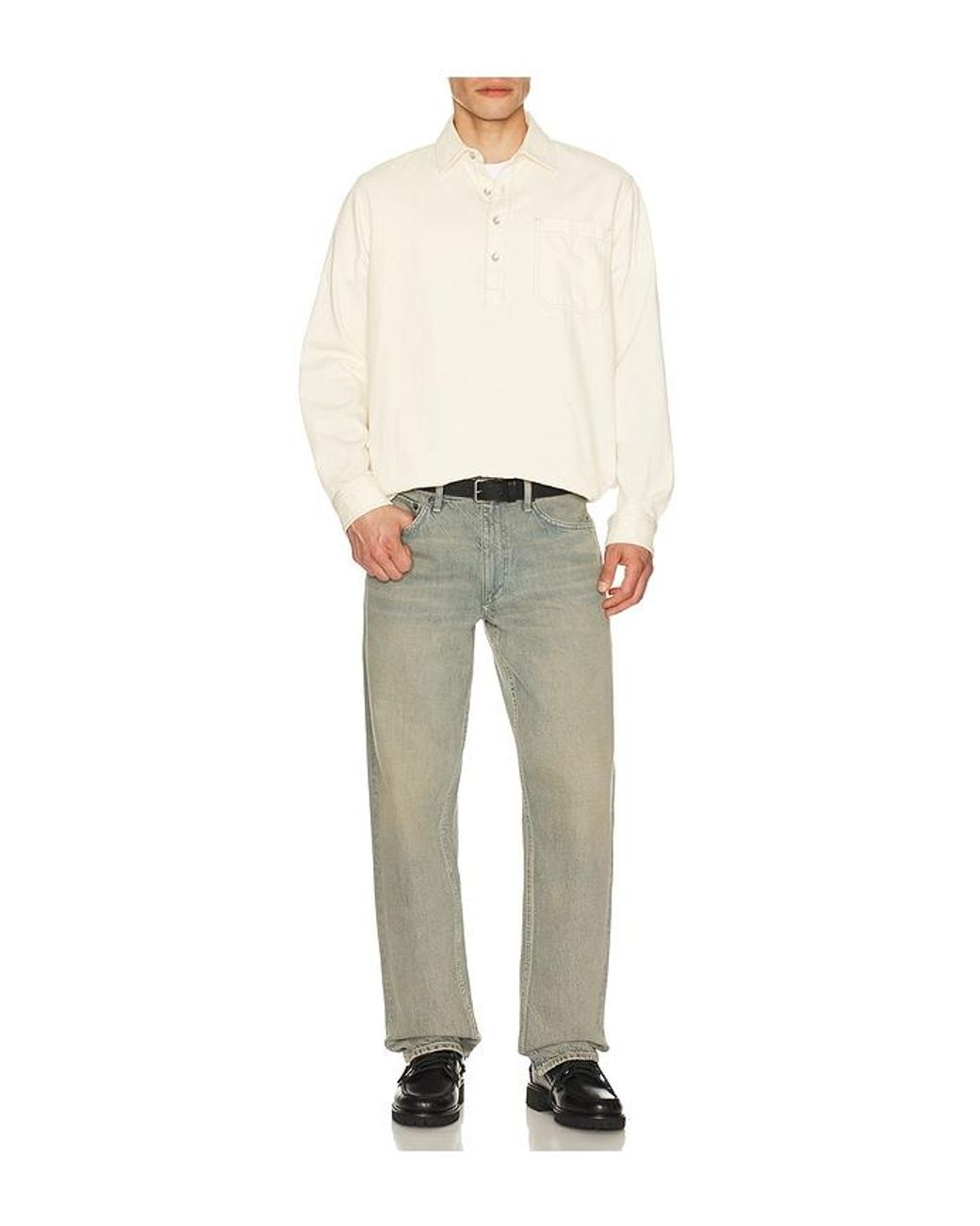 Rag & Bone Natural Popover Shirt for men
