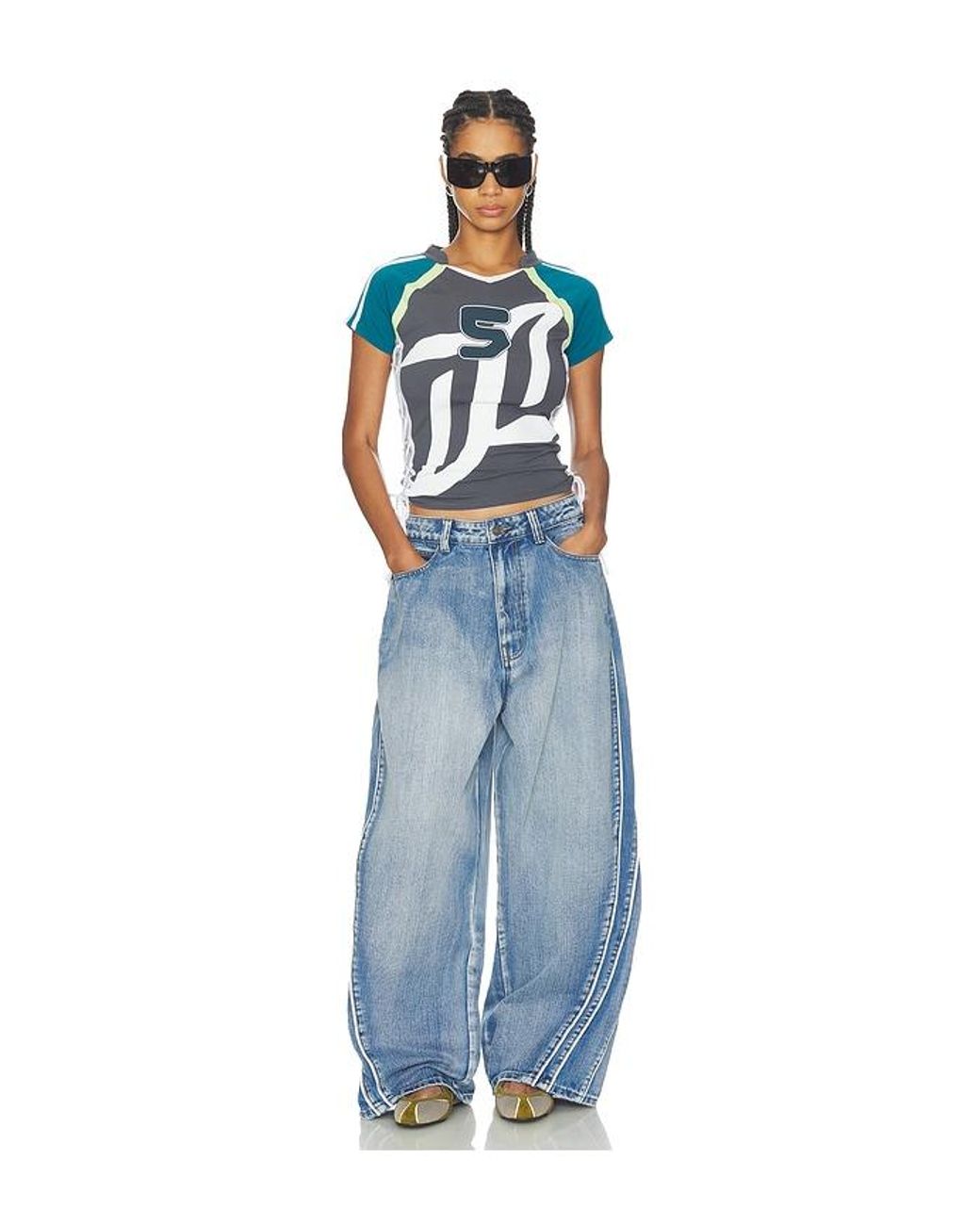 Jaded London Blue Vapor Colossus Jeans