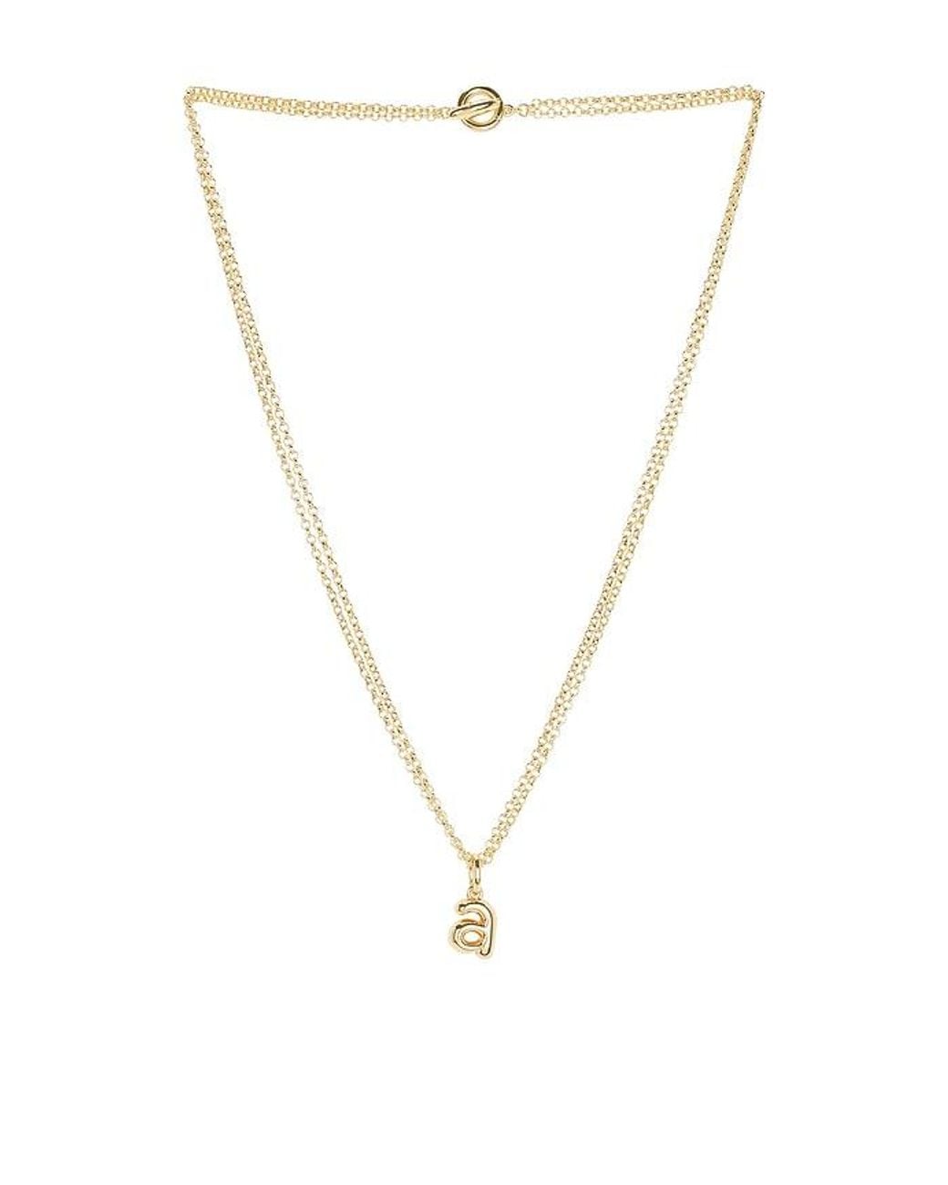 Roxanne Assoulin White The Puffy Initial Necklace