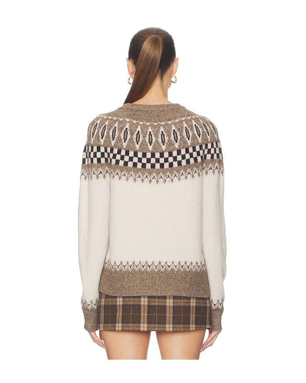 LNA Multicolor Tali Fair Isle Sweater