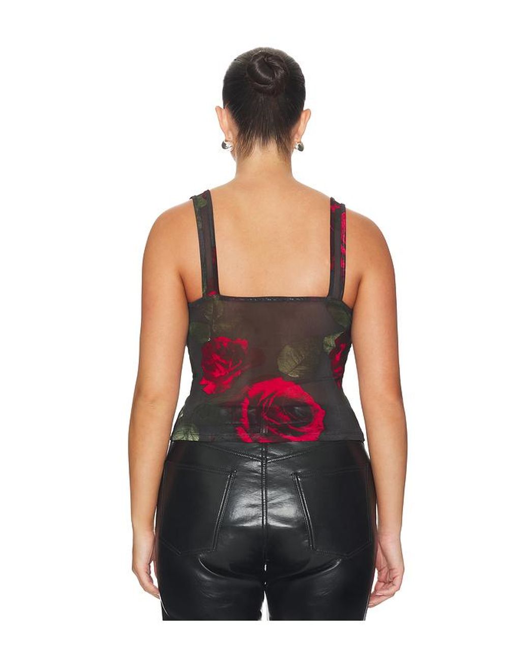 GOOD AMERICAN Black Mesh Bustier