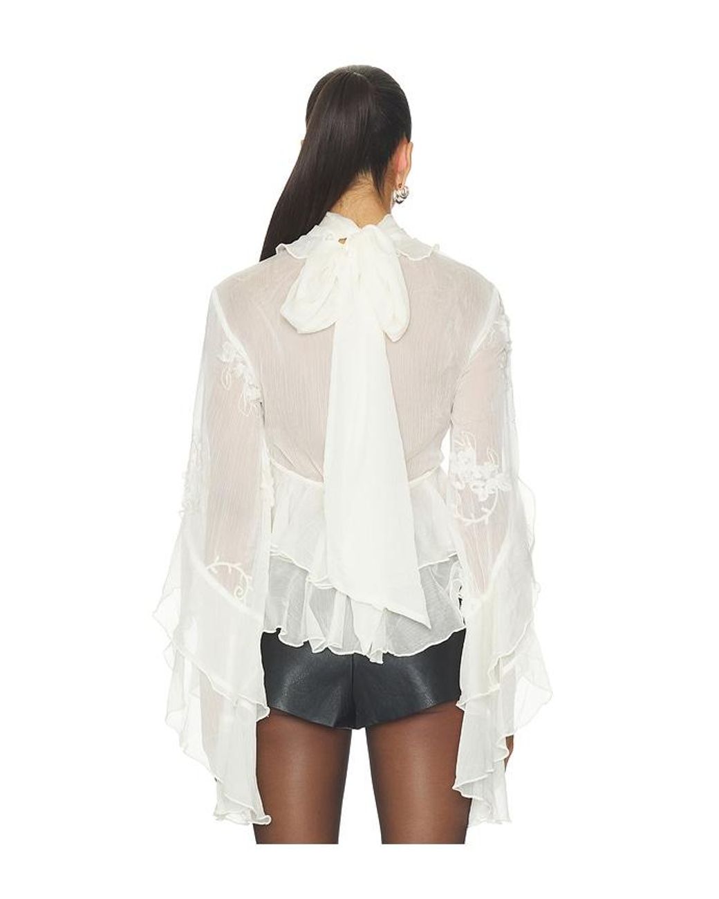 Bardot White Anyssa Ruffle Blouse