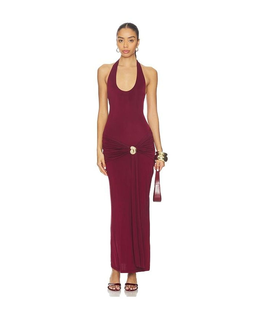 ROAME. Red Julietta Halter Dress