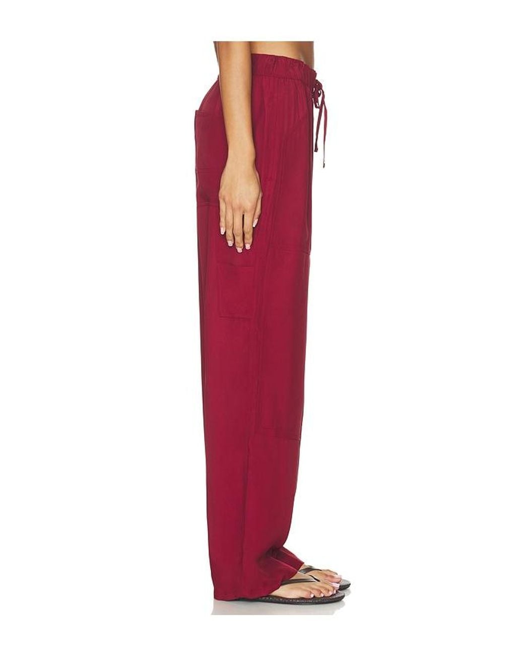 Rag & Bone Red Atlas Satin Pant