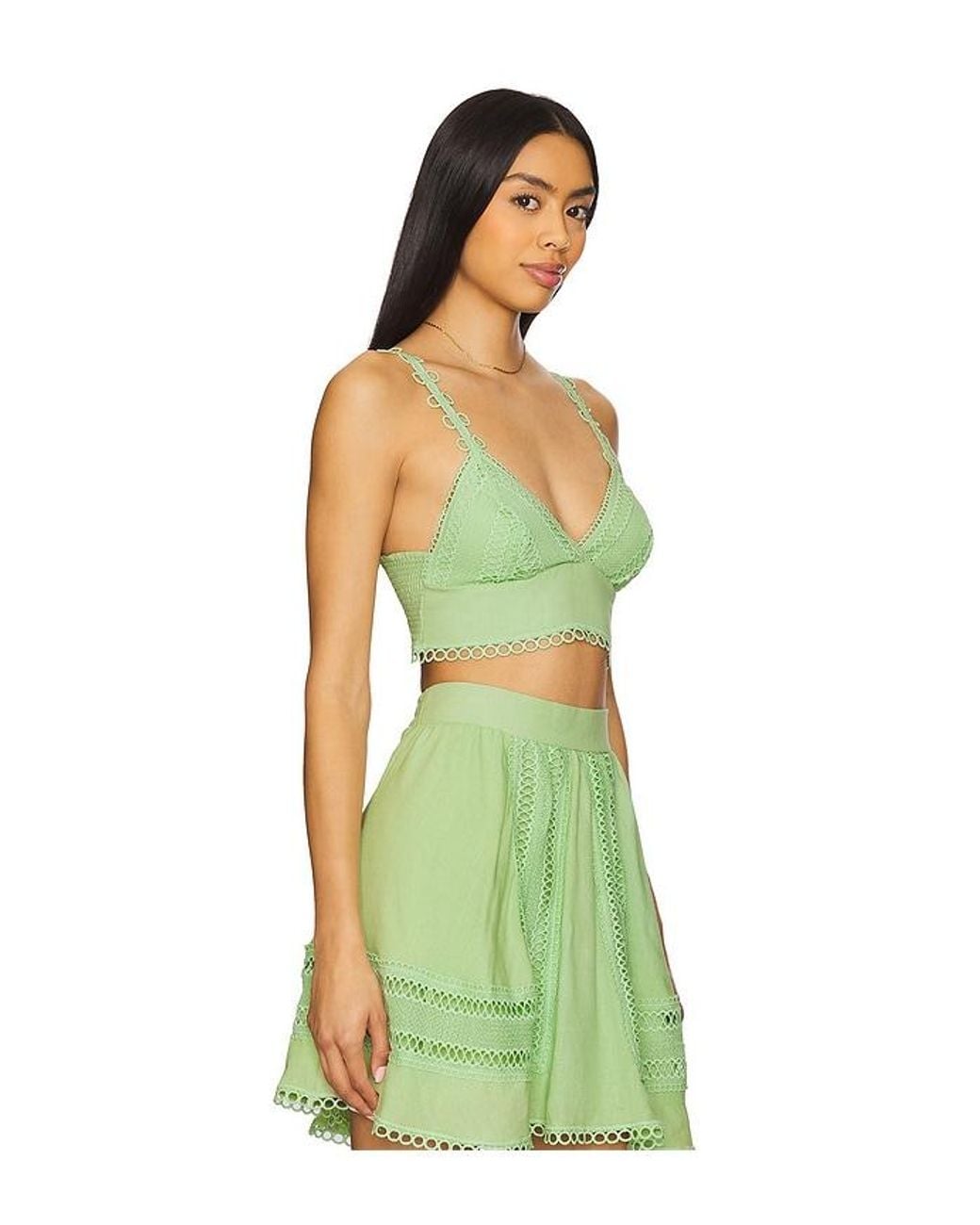 Peixoto Green Jasmine Crop Top