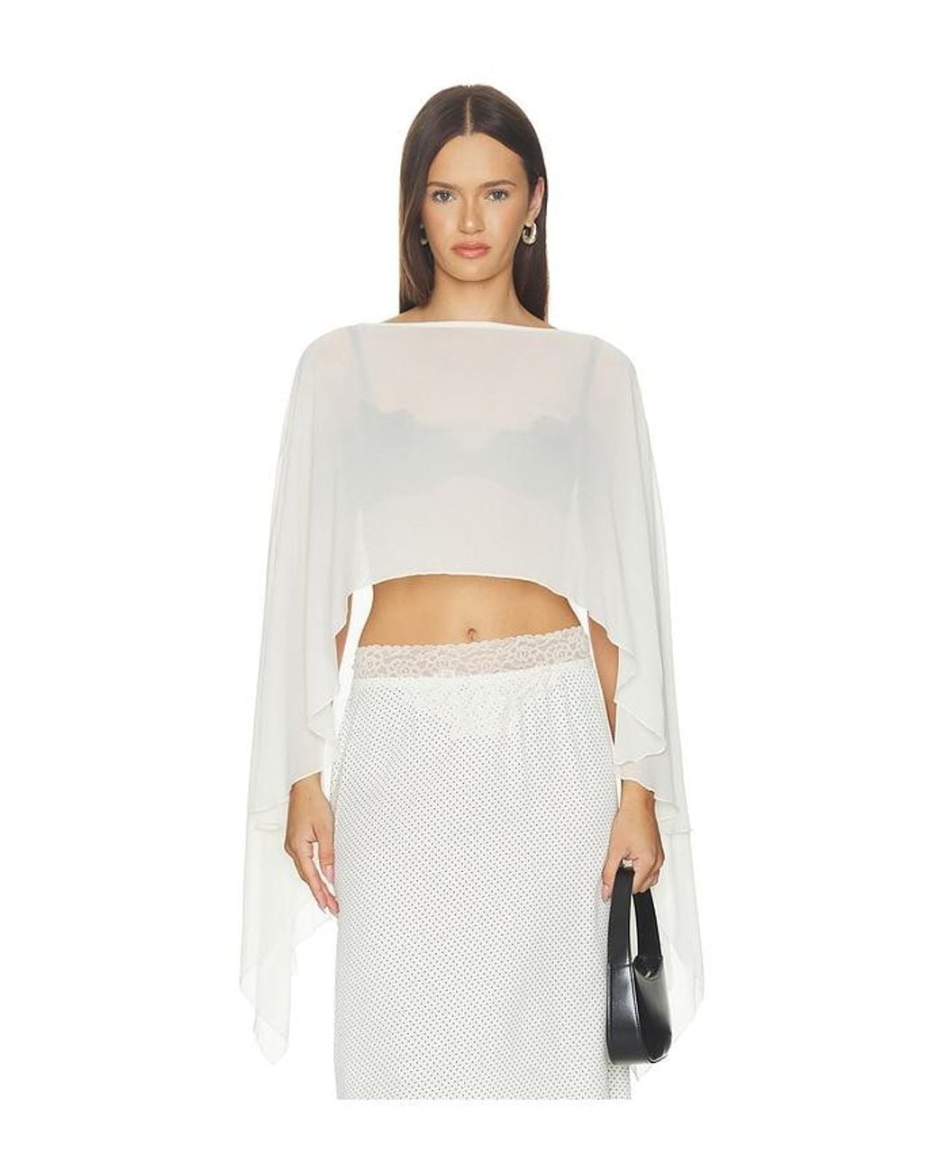 superdown White Amaya Cape Top