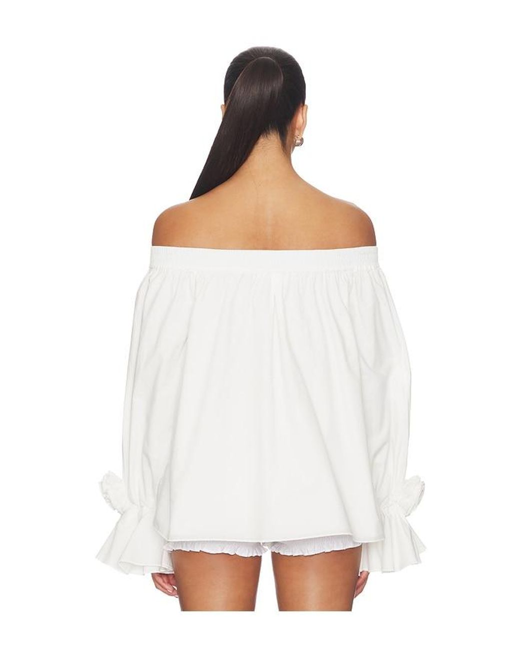 Essentiel Antwerp White Joffie Off Shoulder Top