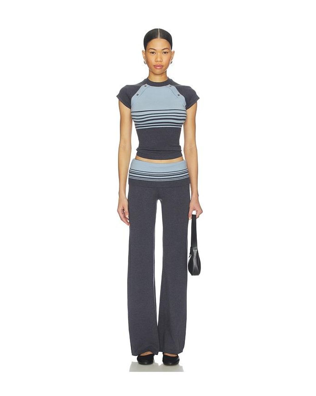 Frankie's Bikinis Blue Shore Cloud Knit Pant