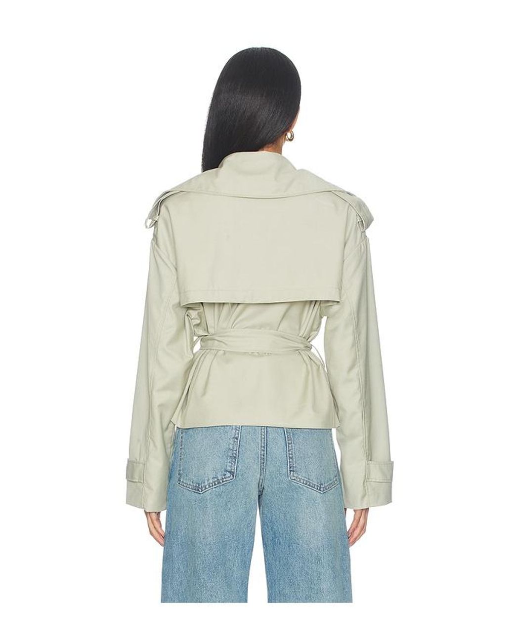 ALL THE WAYS Green Teyana Cropped Trench