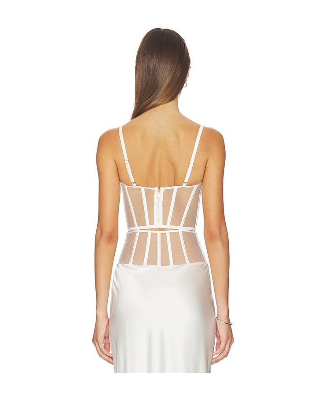Kiki de Montparnasse White Illusion Bustier Top