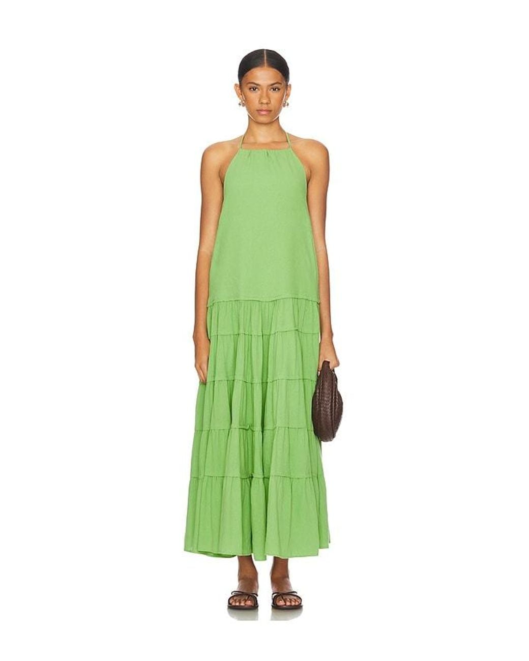 Free People Green X Free-Est Somewhere Sunny Maxi Dress