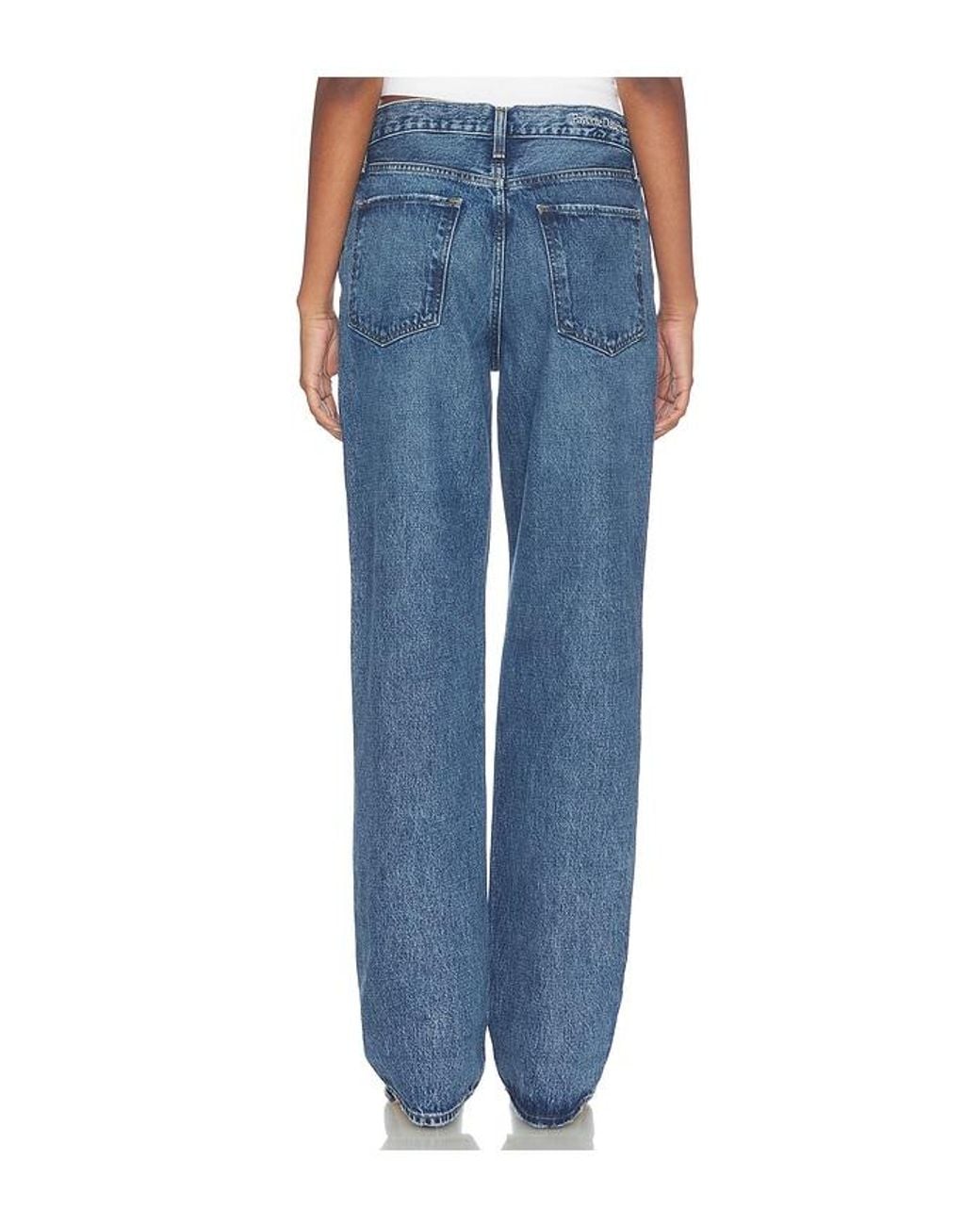 FAVORITE DAUGHTER Blue The Tommy Low Slung Long Straight Jean
