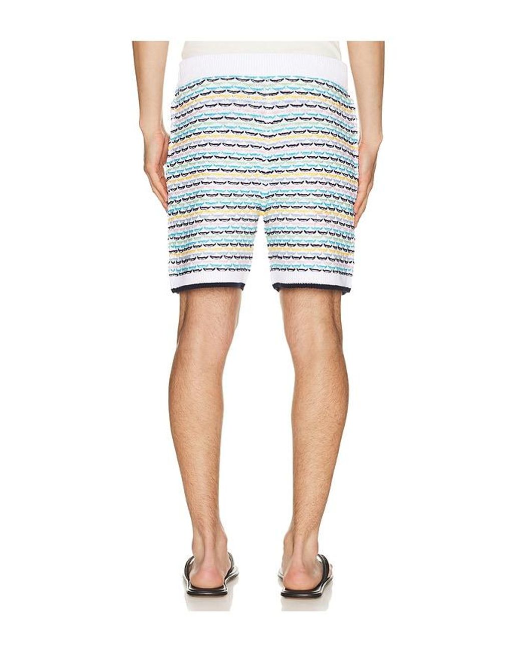 Casablanca Blue Tuck Stitch Shorts for men