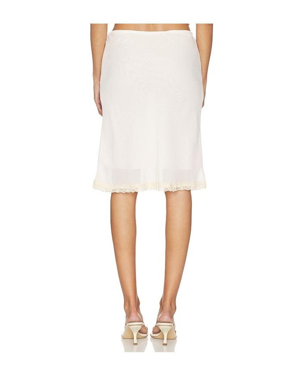 Lioness White Shoreline Midi Skirt