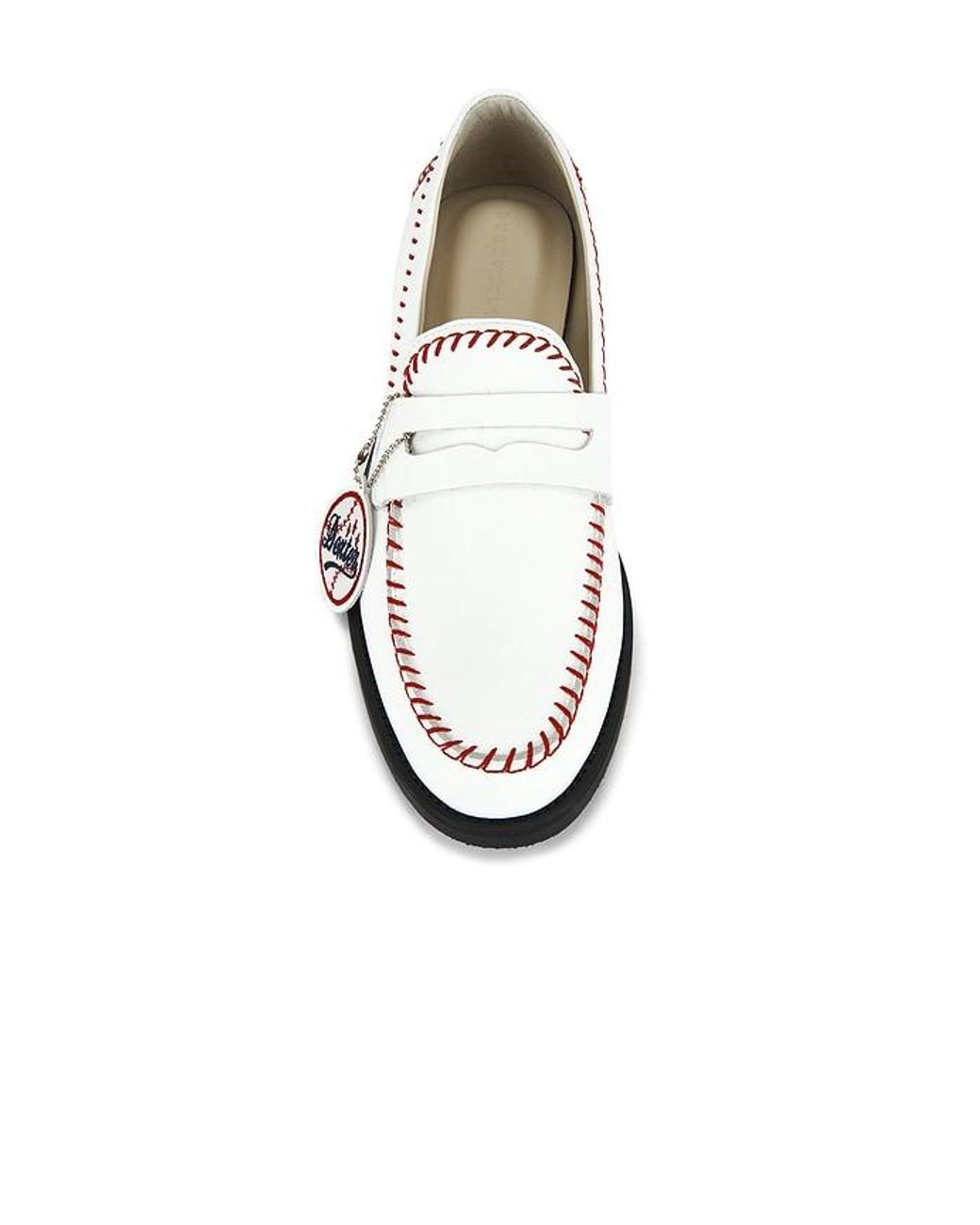 Duke & Dexter White Wilde Dexter Baseball Penny Loafer for men