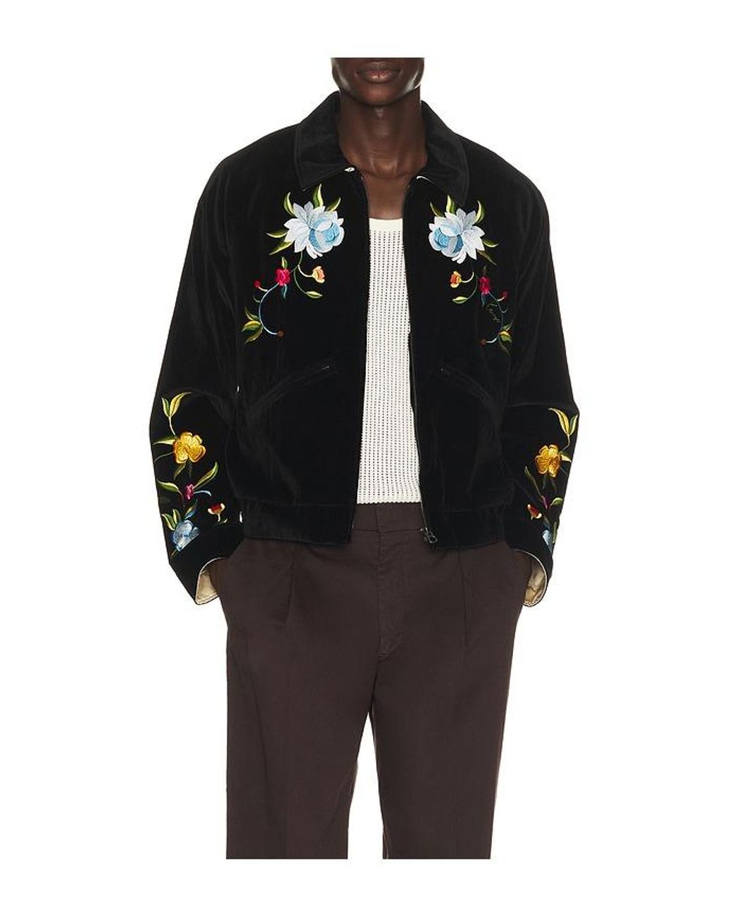 KENZO Black Wildflower Souvenir Jacket for men