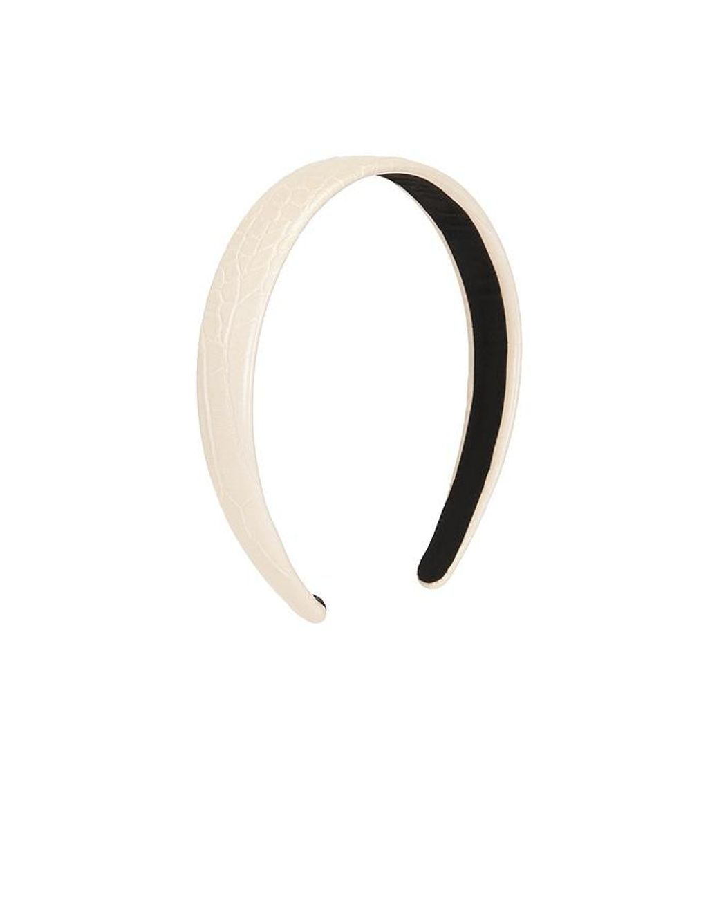 Frasier Sterling Black Croc Headband Set