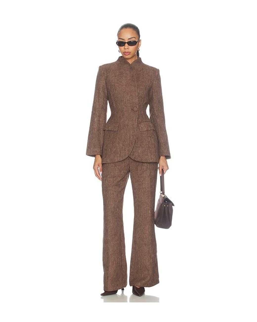 Odd Muse Brown Tweed Tailored Blazer