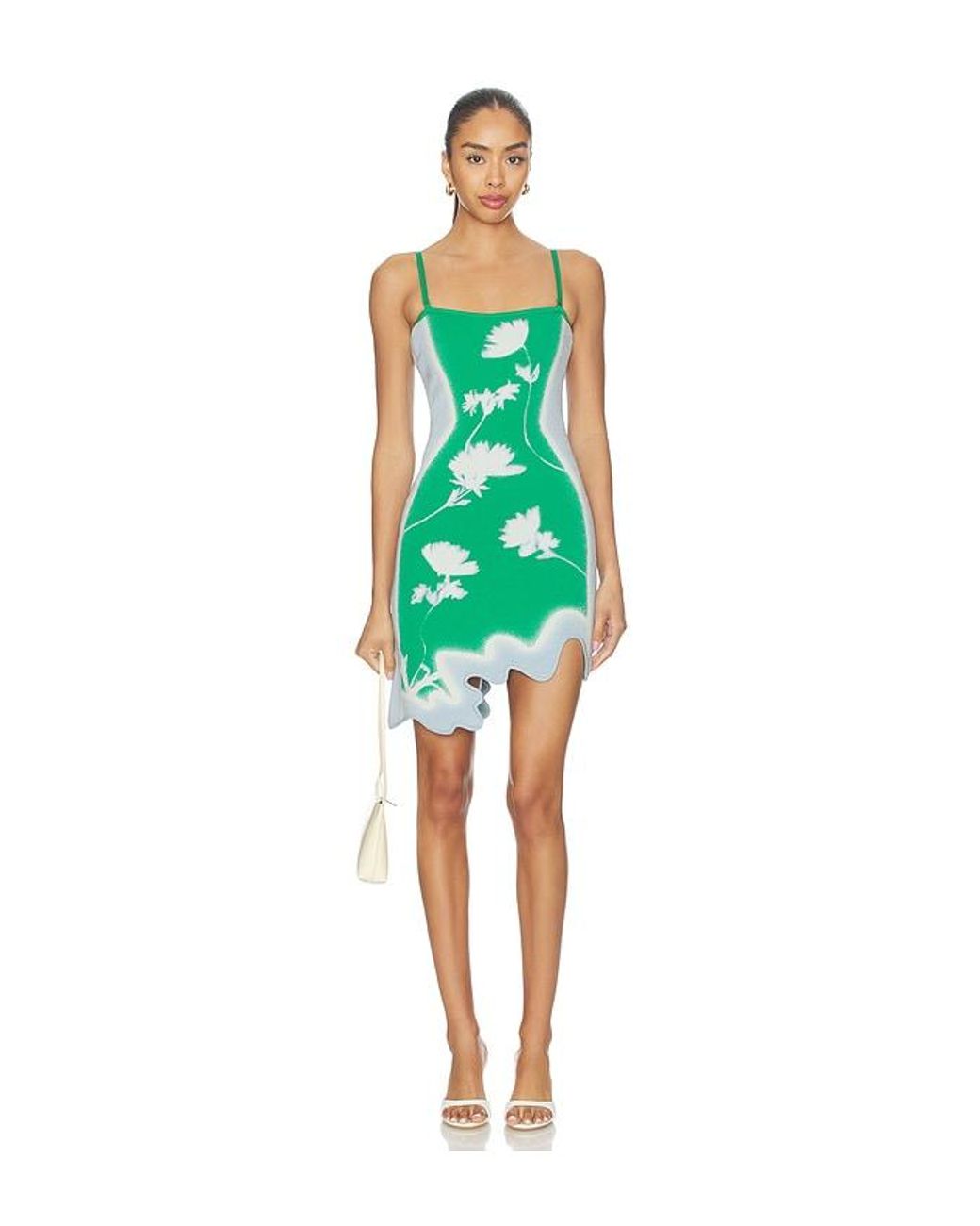 Ph5 Green Lyndon Wavy Mini Dress