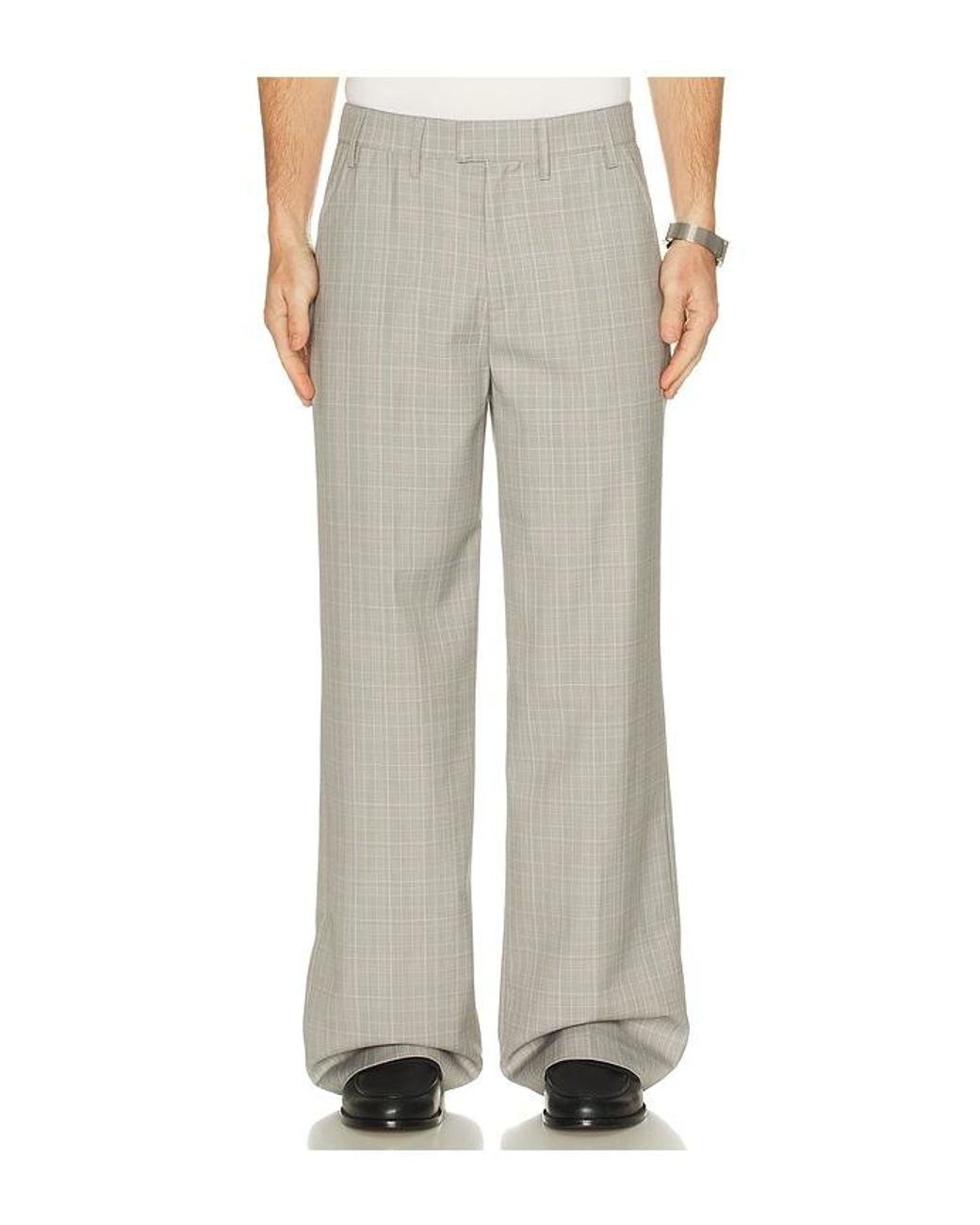 KROST White Elliott Plaid Trouser for men