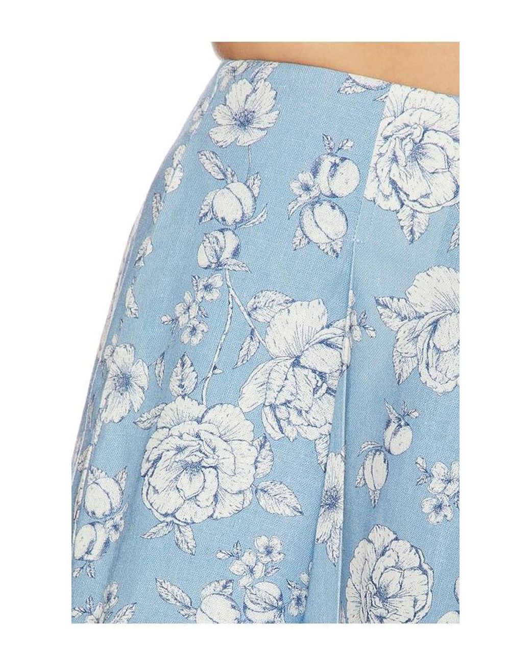 Generation Love Blue Carmine Floral Linen Shorts