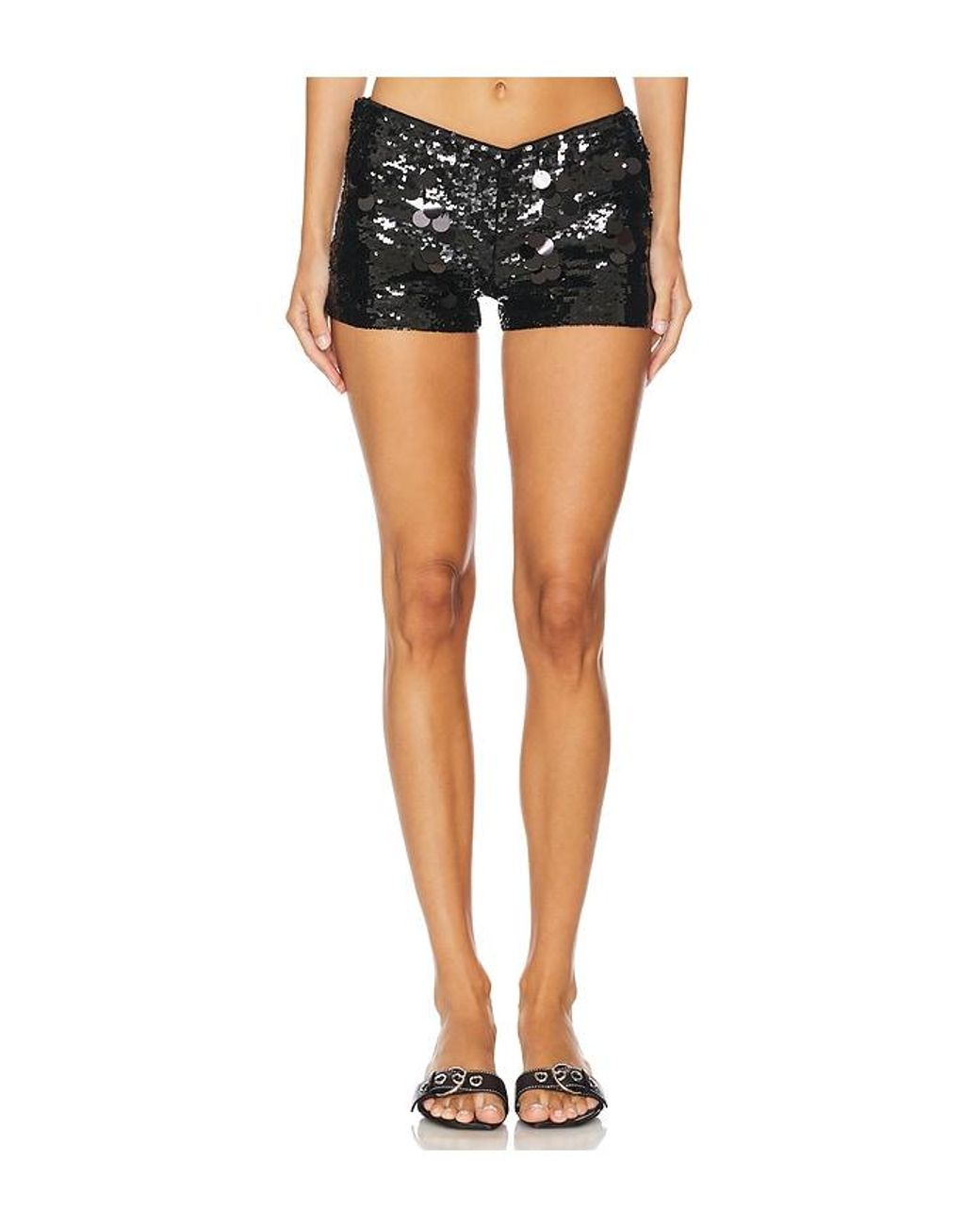 GUIZIO Black Pailette Short