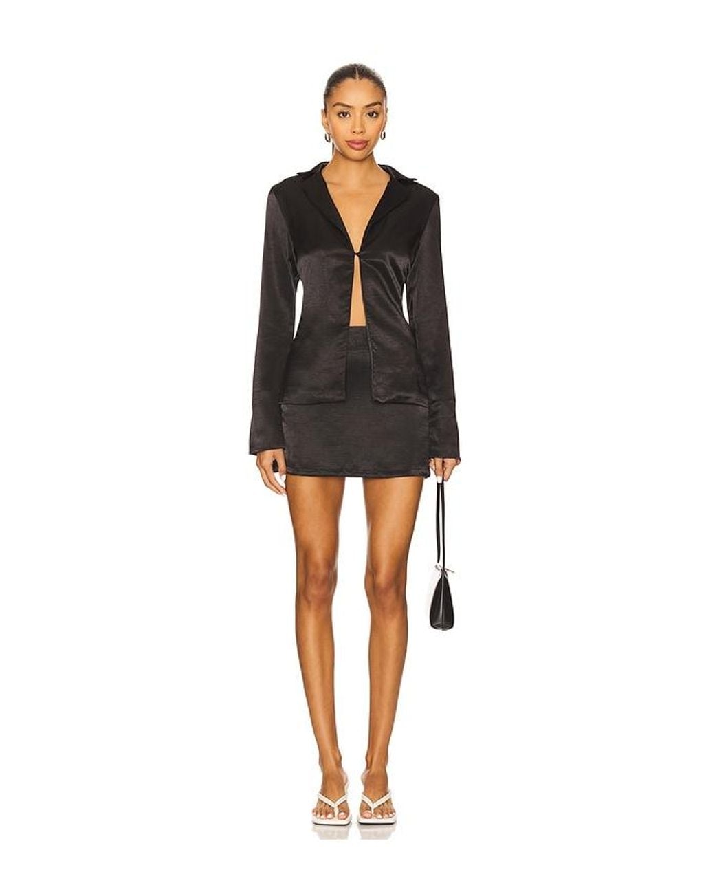 ALL THE WAYS Black Leslie Mini Skirt