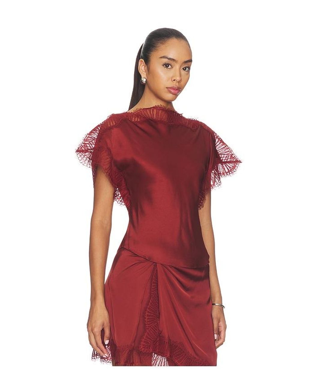 A.L.C. Red Luna Top