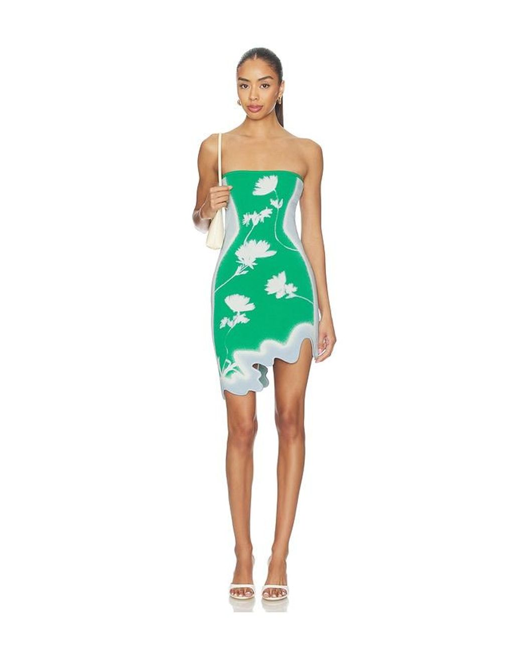 Ph5 Green Lyndon Wavy Mini Dress